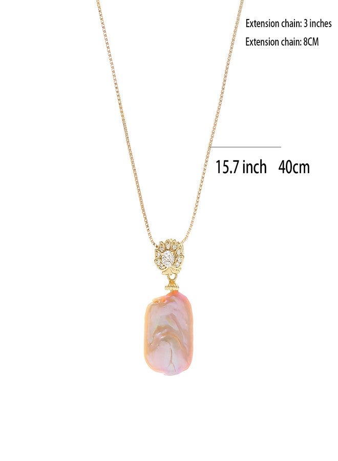 Decentraland Baroque pearl necklace Long Pendant Necklace Fashionable and minimalist necklace with irregular style Necklace - Image 2